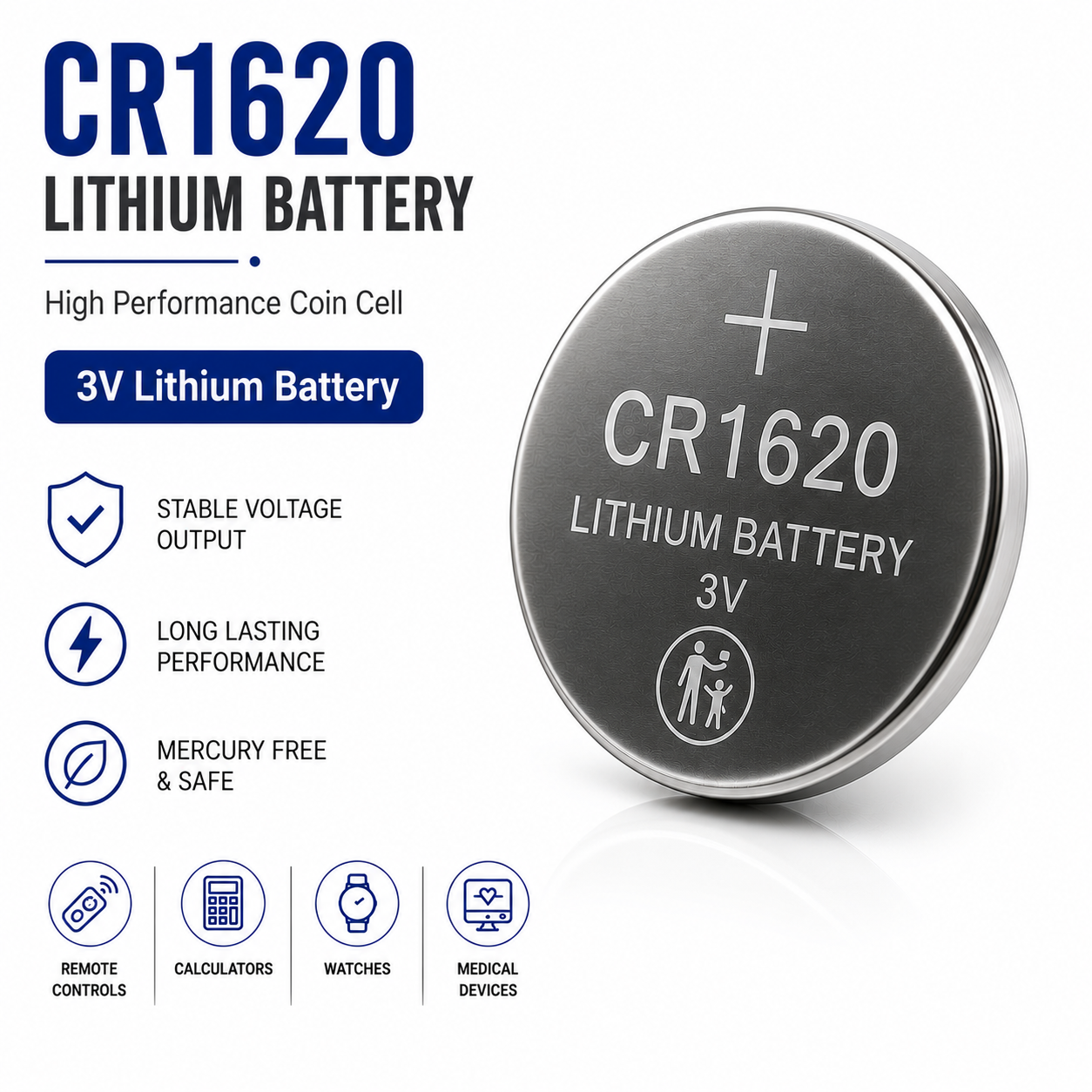 Battery cell CR1620 (3V)