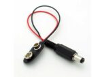 9V Battery Clip with standard DC Male Plug