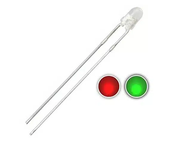 3mm Two-Color Red & Green (bi-color, polarity-switched) LED