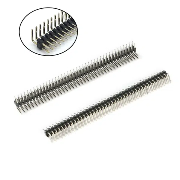 2x40 Male Pin Header 2.54mm Right Angle