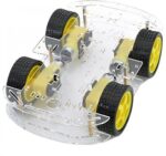 4W Double Layer Smart Car Chassis Kit Acrylic Chassis Robot
