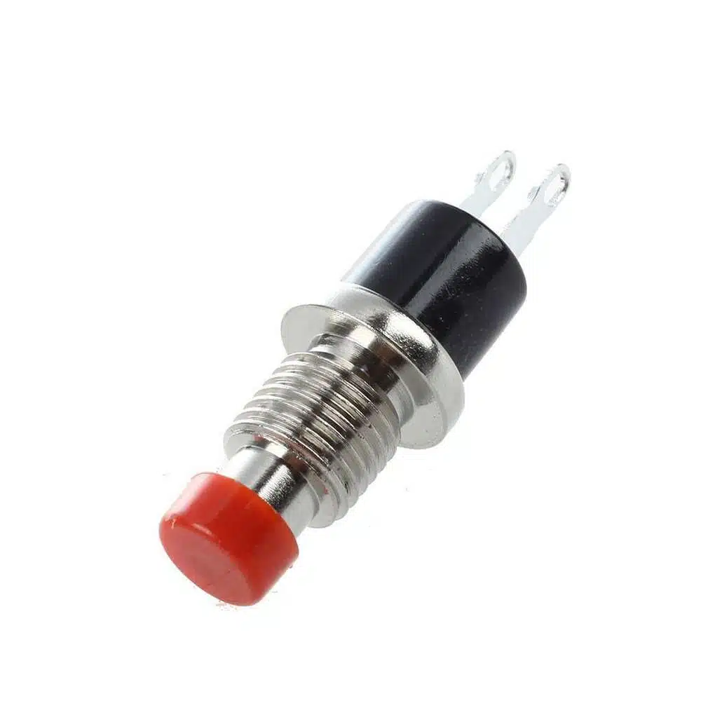 Momentary 2-Pin Push Button Red