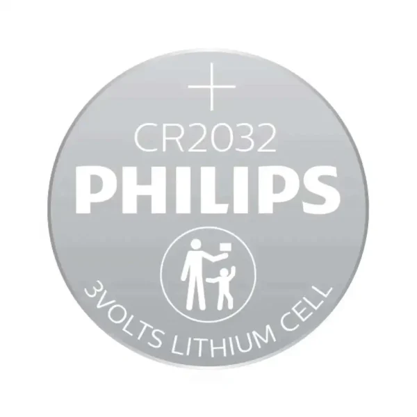 PHILIPS Coin Cell Battery CR2032 3V Lithium