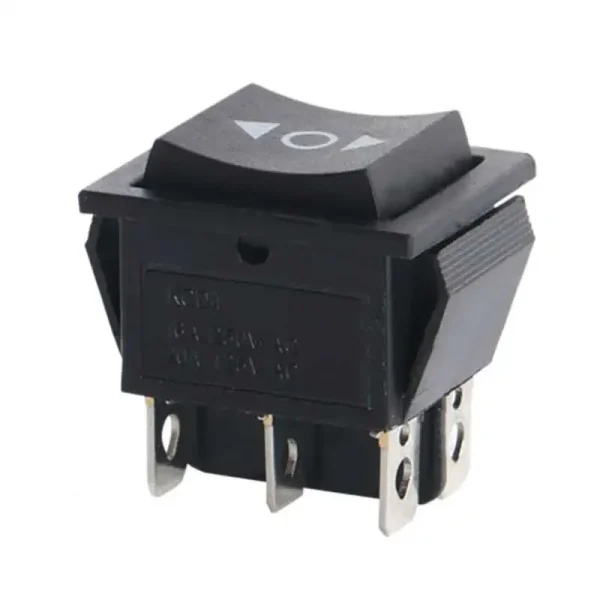 Rocker Switch (On)-Off-On One Side Momentary and Another Self Locking 16A 250VAC KCD4 6 Pin