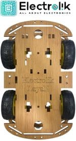 4W Double Layer Smart Car Chassis Kit MDF Chassis Robot