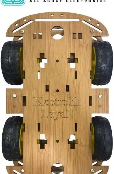 4W Double Layer Smart Car Chassis Kit MDF Chassis Robot