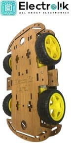 4W Double Layer Smart Car Chassis Kit MDF Chassis Robot - Image 2