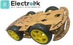4W Double Layer Smart Car Chassis Kit MDF Chassis Robot - Image 3