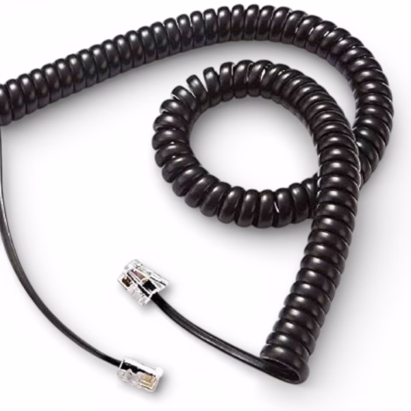 Telephone Line Extension Cord Black 4 cm electrolik