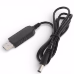 USB Power Cable to Male Adapter Jack 5V to 12V electrolik