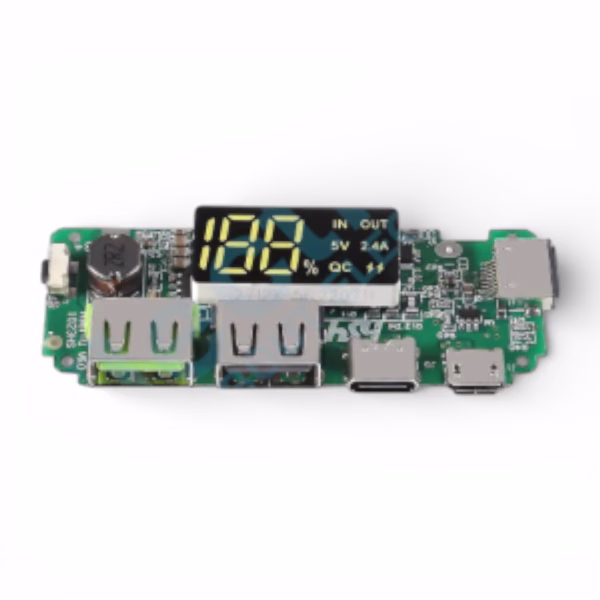 Power Bank 18650 5V 2.4A Lithium Battery Digital Display Charging Module Dual USB Output Band Display Booster Electrolik