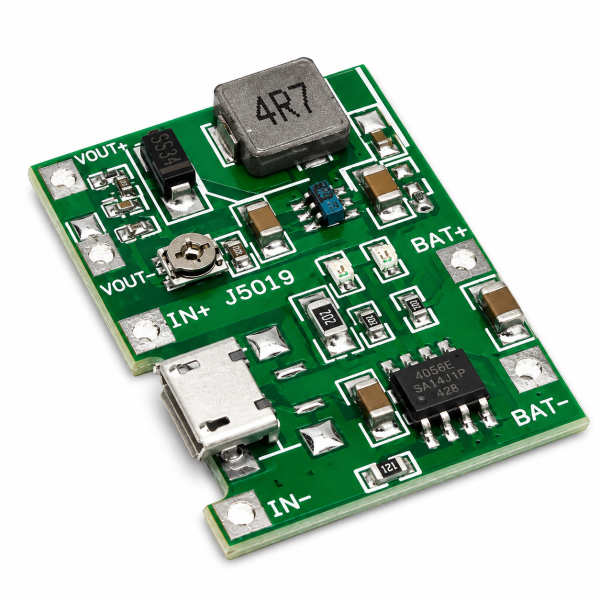 TP4056 18650 3.7V 4.2V Battery Charging Module with Integrated DC Boost Converter module