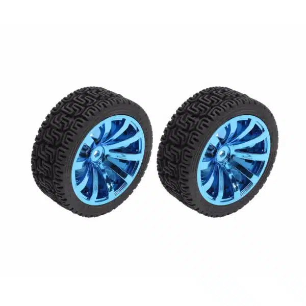 Robot Wheel 65mm Metal Coupler 4mm blue