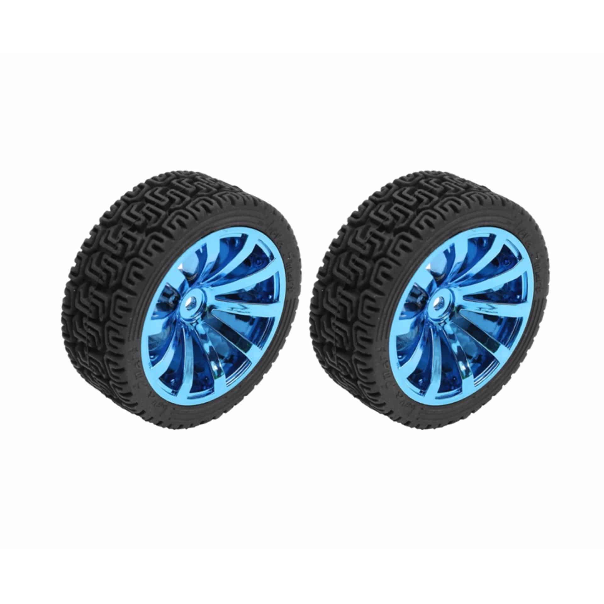 65mm-robot-intelligent-wheel-tire-2pcs-7463-08513485-4510ef99ba98729afdcf160fed9c7ced Robot Wheel 65mm Metal Coupler 4mm blue - Image 1