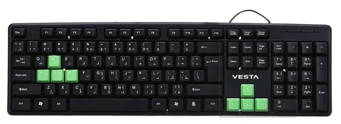 VESTAFUTURE keyboard Arabic English