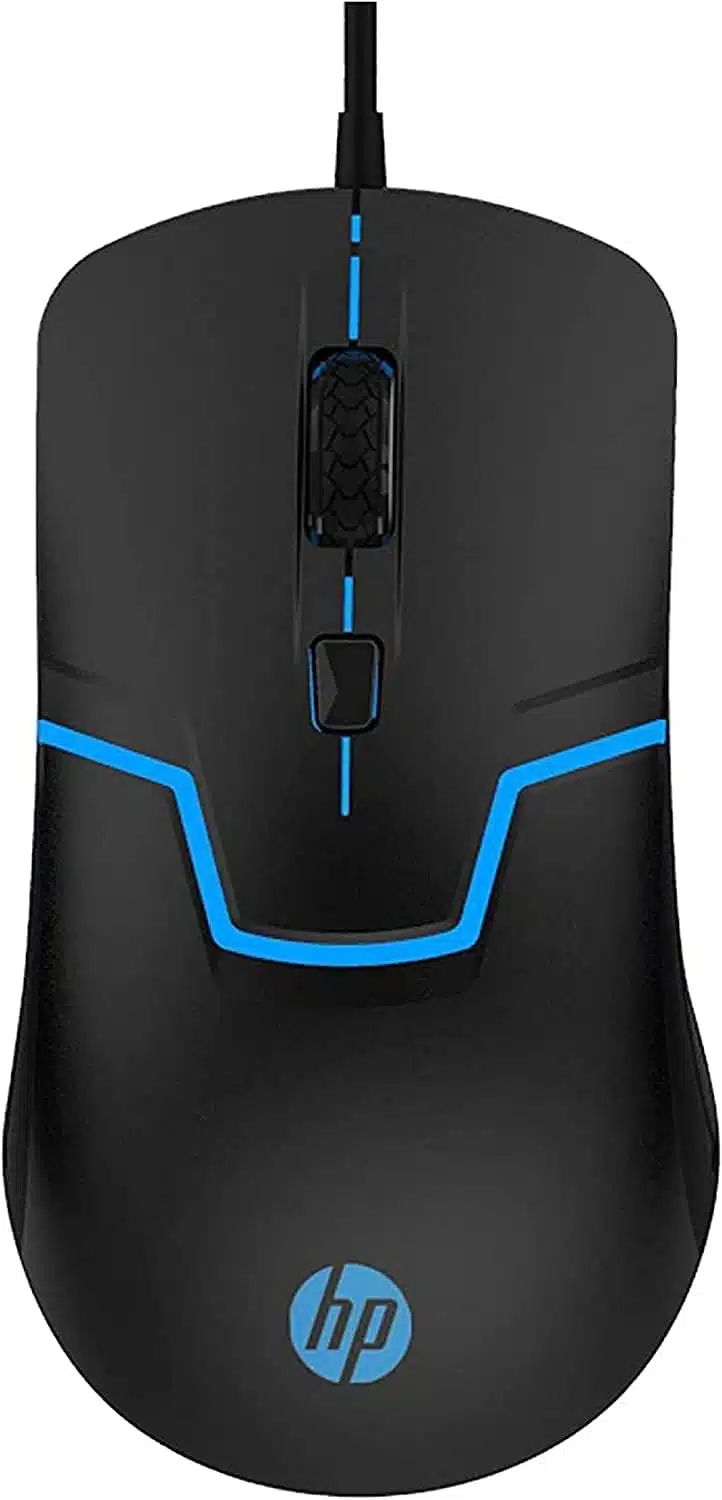 Wired Gaming Mouse Color LED Light DPI Control Black hp M100