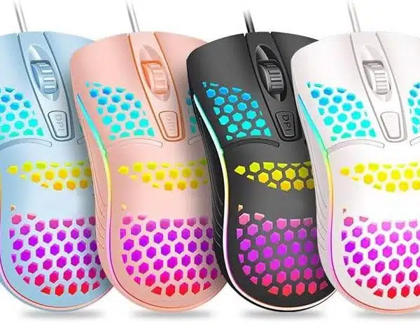 Wired Gaming Mouse LED Light DPI Control hp S600
