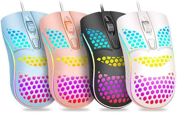 Wired Gaming Mouse LED Light DPI Control hp S600