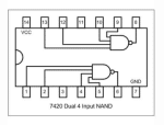 7420 Dual 4 Input NAND Gate