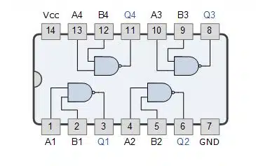 IC 7400 Quad 2 input NAND Gate DIP-14