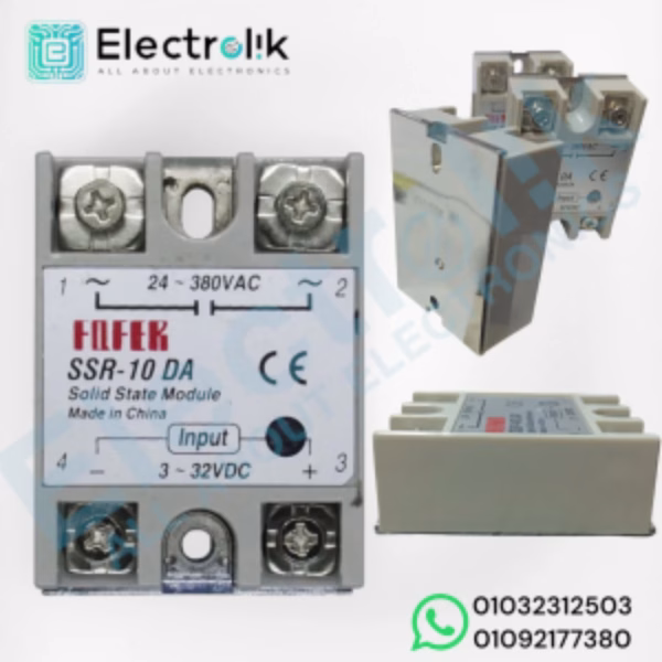 Solid State Relay 3V~32V DC to AC 24V~380V SSR-10 DA 10A Electrolik