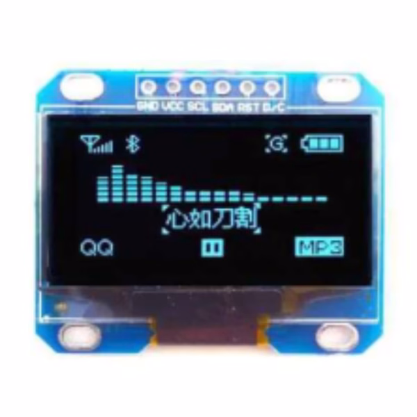 OLED Display SPI 6 Pin 1.3″ 128×64 – Unsoldered Blue Electrolik