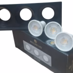 Square Submersible Spotlight Frame LED Ceiling Modern Design with spot 3 Head White 1 PCS Electrolik