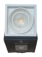 Square Submersible Spotlight Frame LED Ceiling Modern Design with spot 1 Head White 1 PCS - Image 3