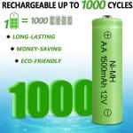 NI-MH Rechargeable Battery AA 1500mAh 1.2V - Image 2
