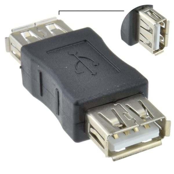USB 2.0 Type A Female to A Female Coupler Adapter Connector