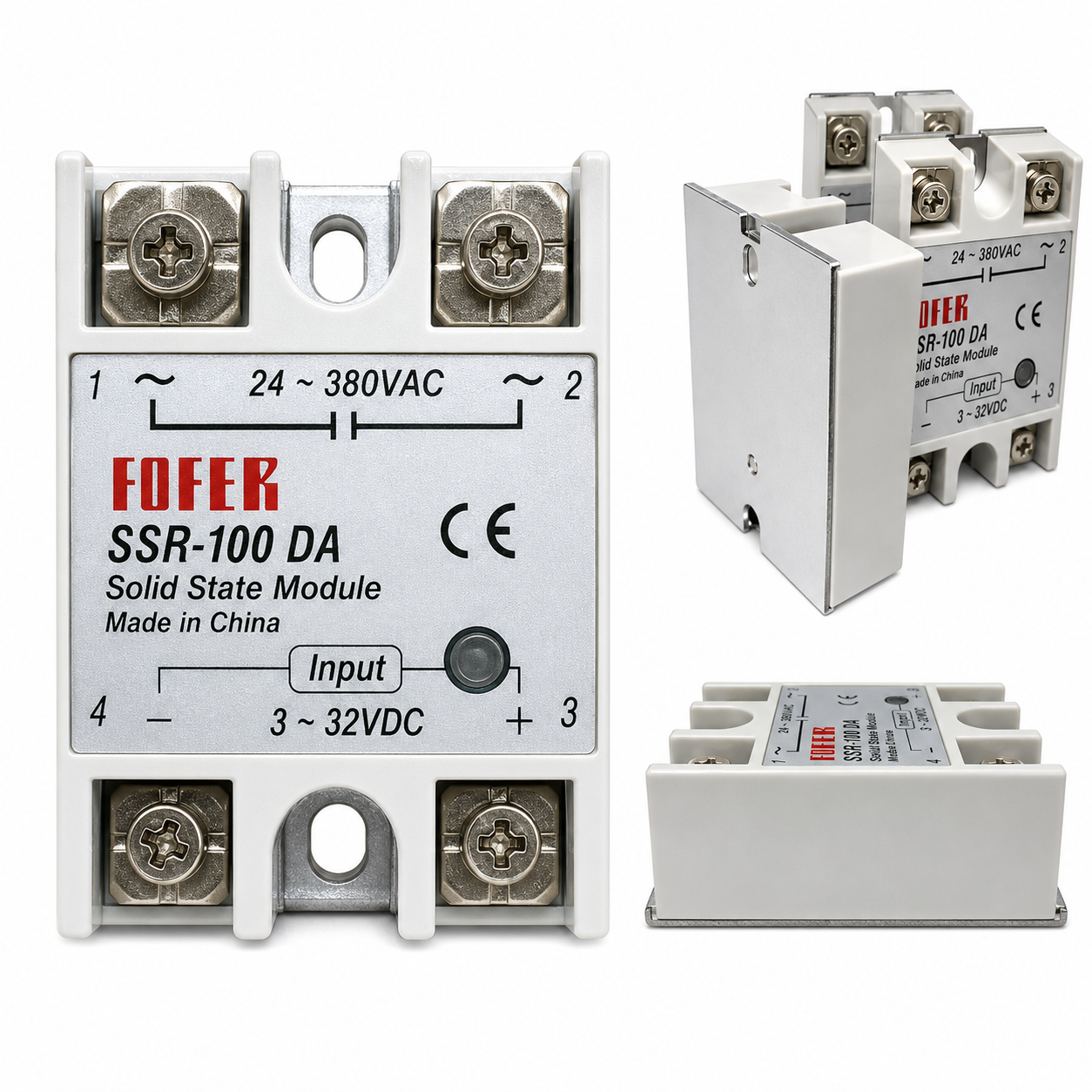 Solid State Relay 3V~32V DC to AC 24V~380V SSR-100 DA