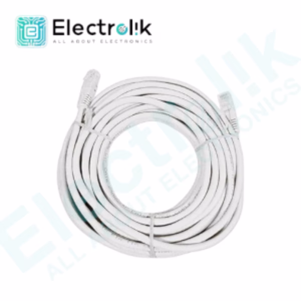CAT6 Network Cable - 15 Meter Length 15M CAT6 RJ45 Ethernet Network Cable Grey Electrolik