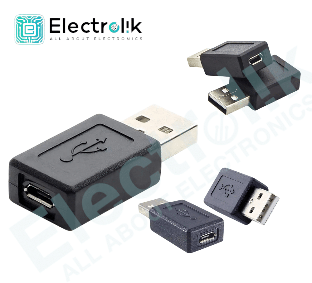 41TIaR3gjwL._AC_UF1000,1000_QL80_FMwebp_ USB A Male to Mini USB Female Adapter (Black) Y6V8) - Image 1