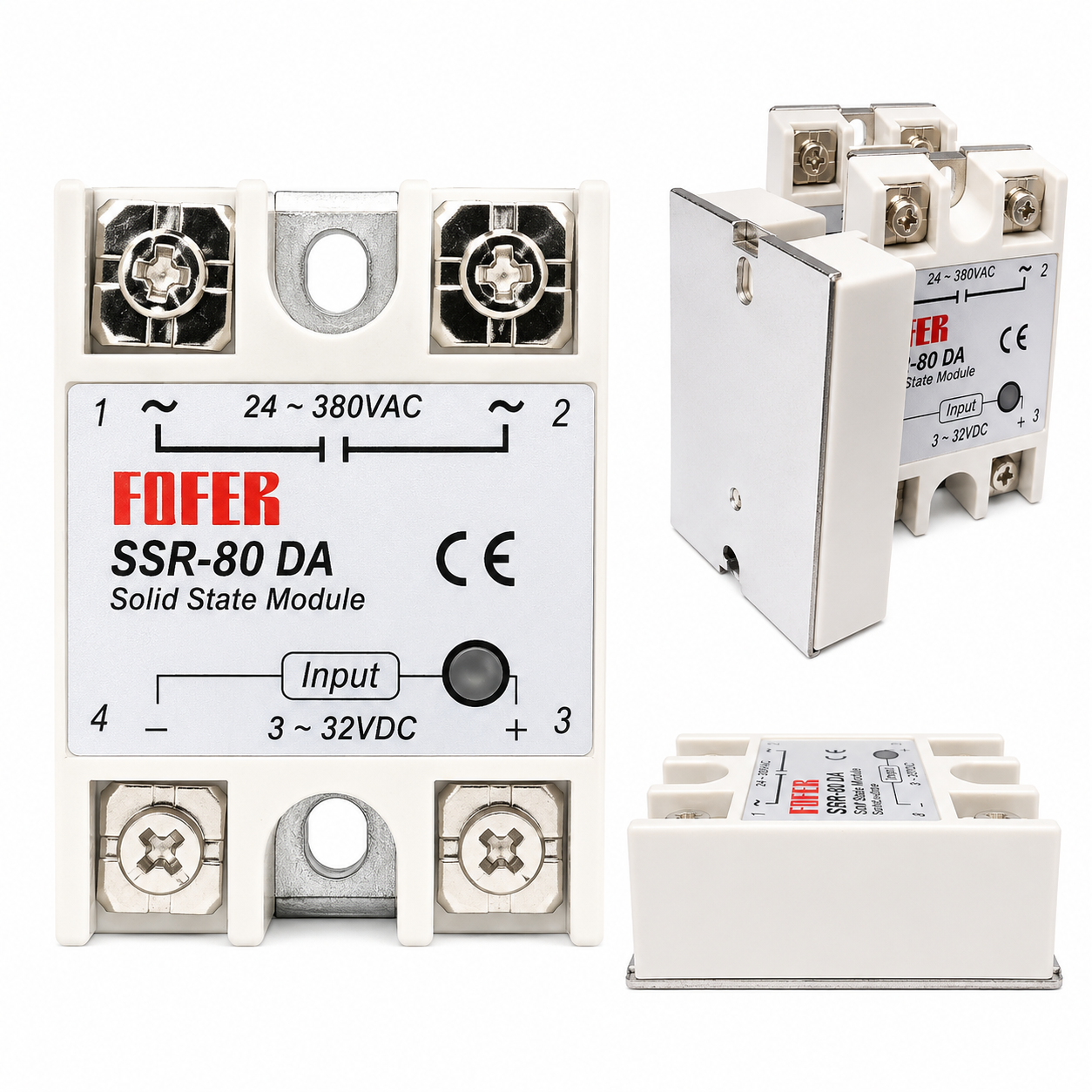 Solid State Relay 3V~32V DC to AC 24V~380V SSR-80 80A