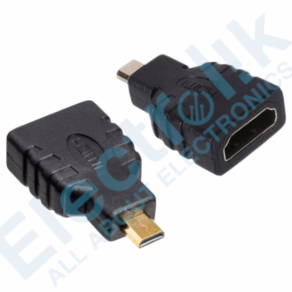 HDMI Female to Micro HDMI Type D Male Adapter Black Electrolik