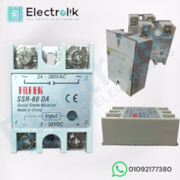 Solid State Relay 3V~32V DC to AC 24V~380V SSR-60 DA 60A Electrolik