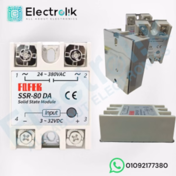 Solid State Relay 3V~32V DC to AC 24V~380V SSR-80 80A Electrolik