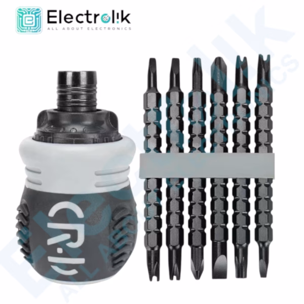 Screwdriver CR-V Set with 6 Dual-head Screwdriver Bits 13-In-1 Electrolik