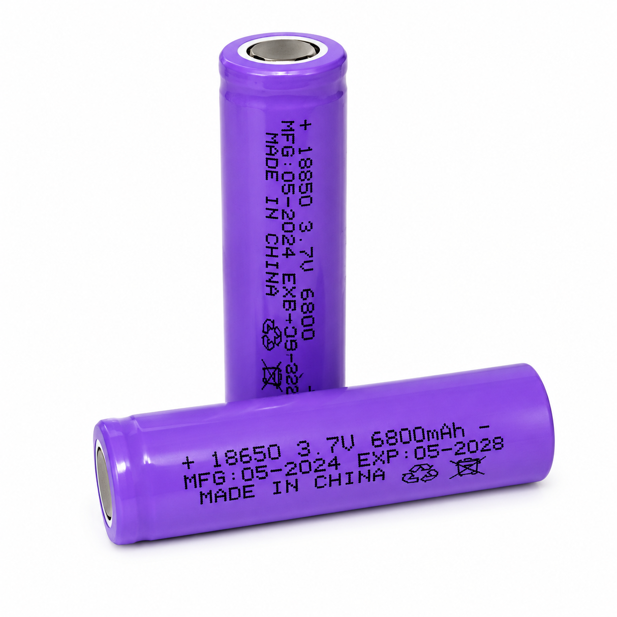 Li-ion Battery 18650 – 3.7V 6800mAh purple