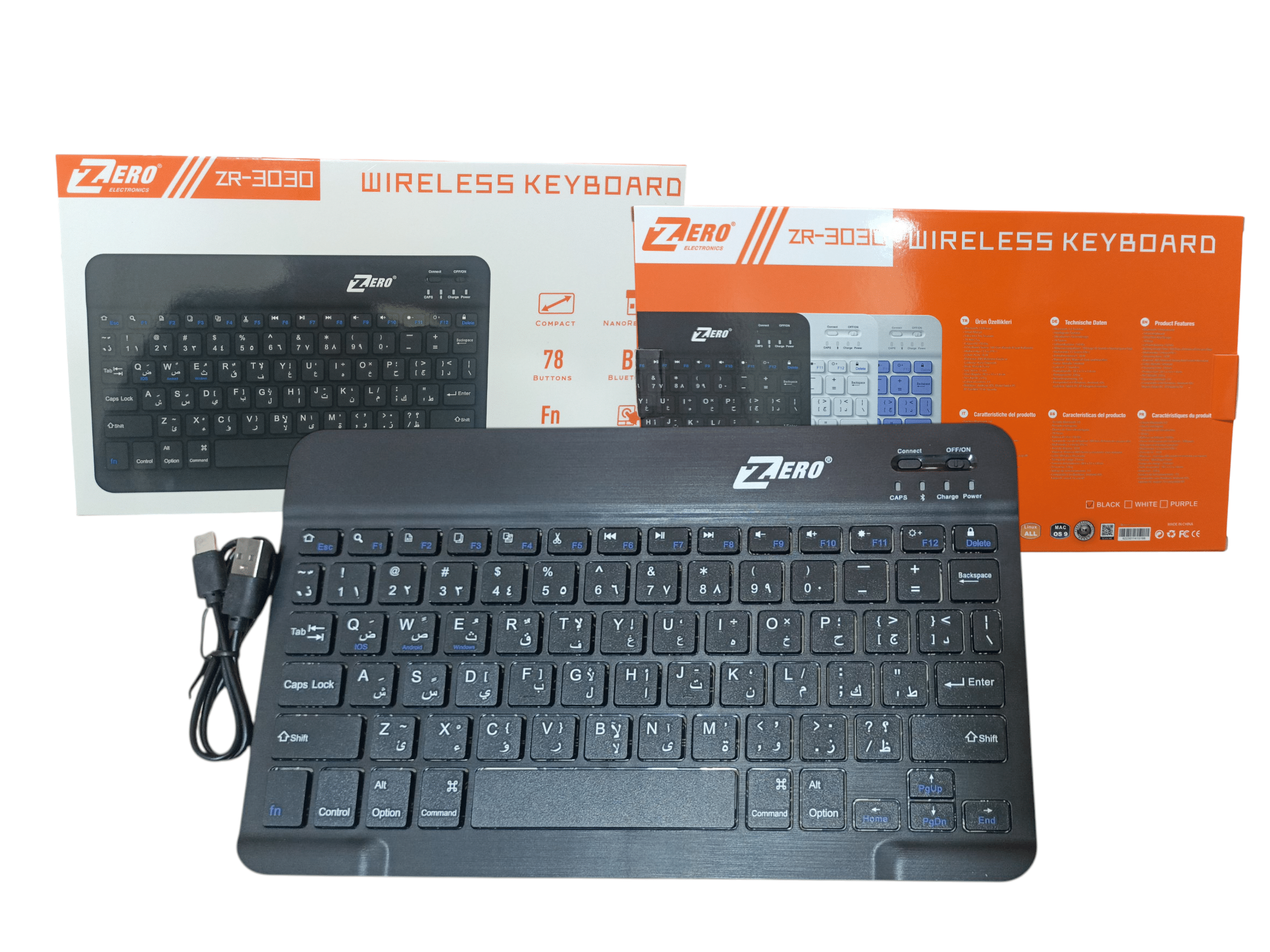 Wireless Keyboard ZR-3030 Electrolik