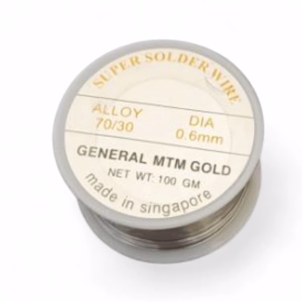 Soldering Wire 0.6mm100Gm 70/30 Made in Singapore Electrolik