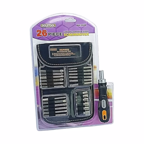 26 piece GOLDTOOL SCREW DRIVER HA-1026, Electrolik