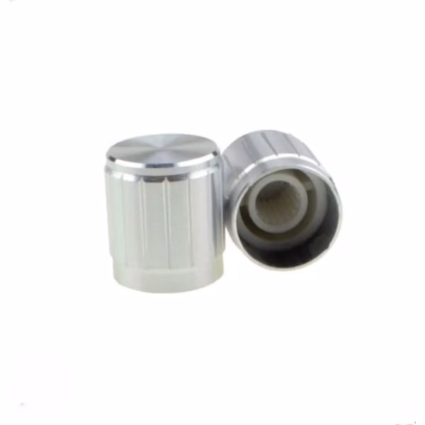 Potentiometer Knob Cap For 6mm Shaft SILVER