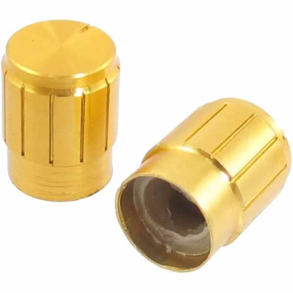 Potentiometer Knob Cap For 6mm Shaft GOLD
