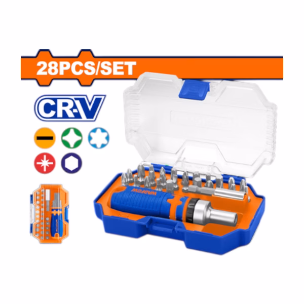 Screwdriver Bits Set of 28Pcs WADFOW – WSS8B28, Electrolic
