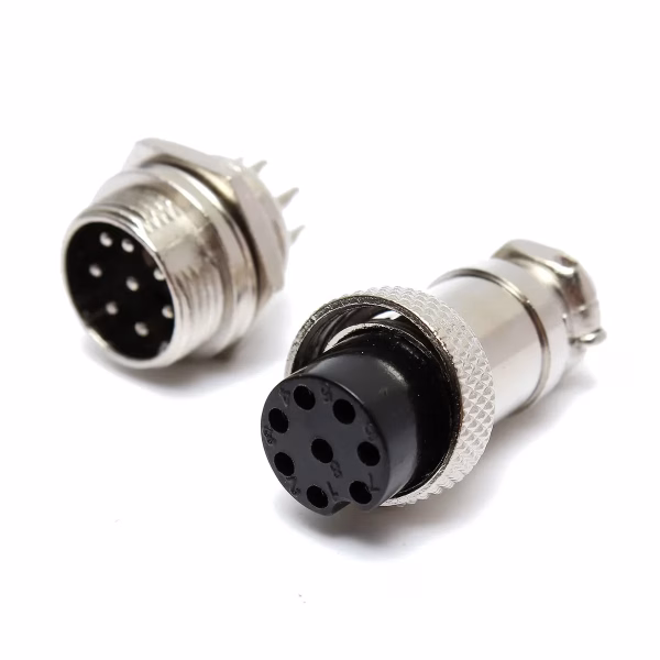 Chassis Connector Male-Female GX16-10 pins.Electrolic
