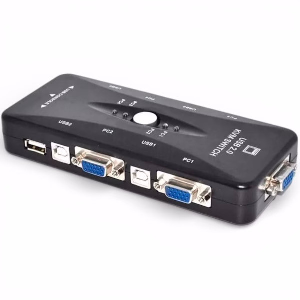 Tobo 4-Port KVM Switch USB 2.0 Compatible with Computer Sharing Video Mouse Keyboard Monitor. (KVM41UA)