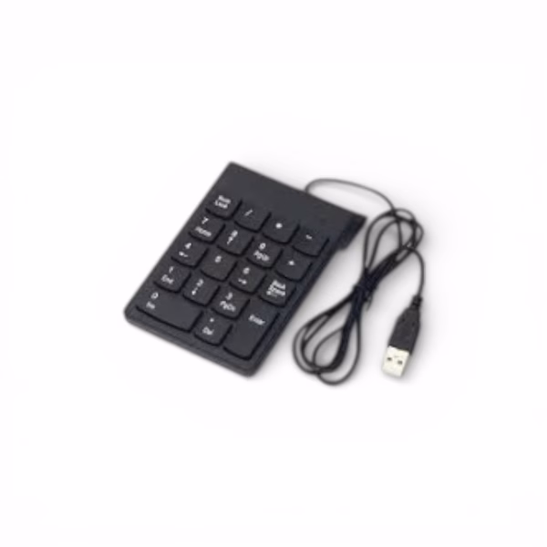 Mini USB wired digital keyboard with 18 keys and 1.3cm cable
