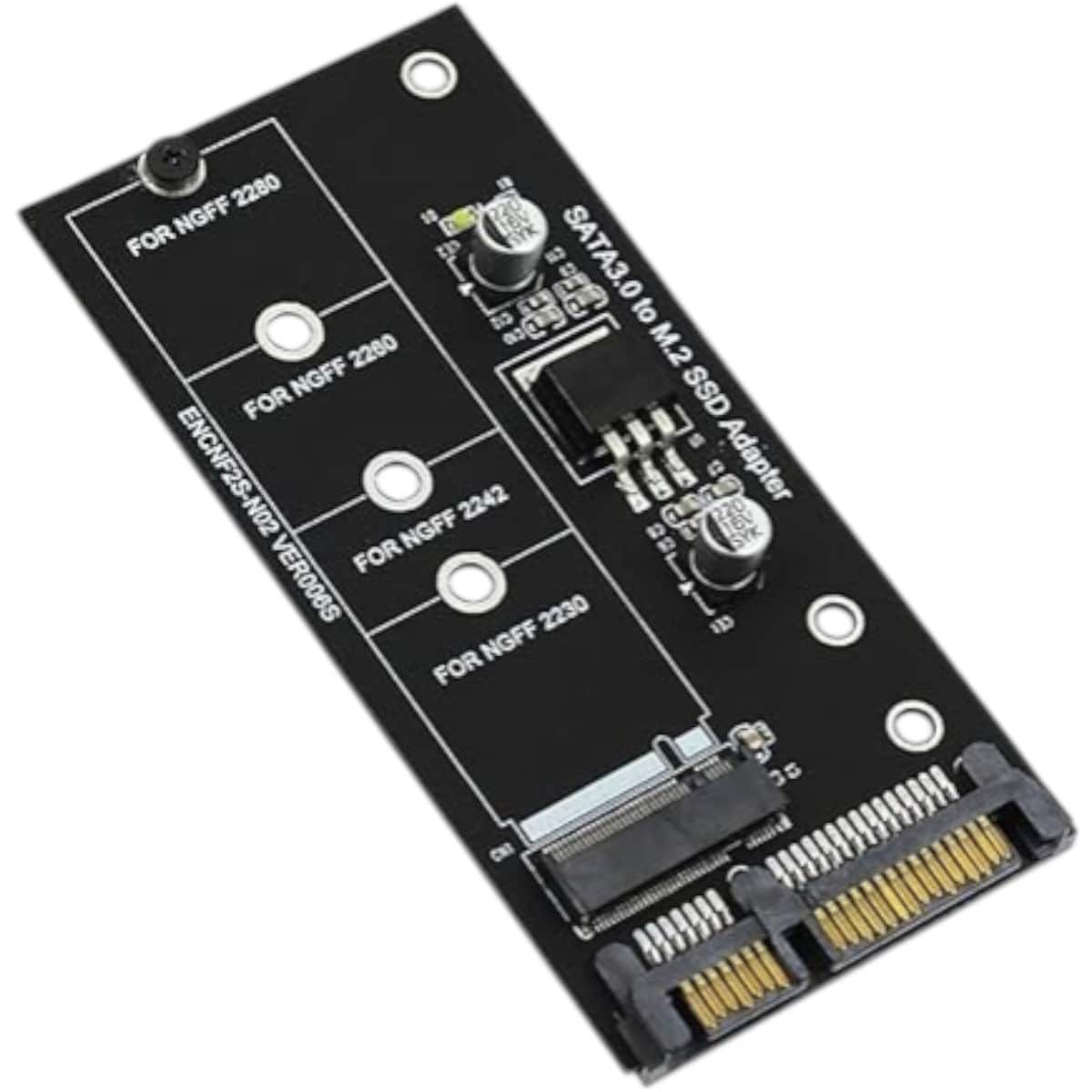 M.2 to SATA Adapter Converter Card - NGFF SATA3 2.5 Inch Key B for 2230-2280 M2 SSD Electrolik