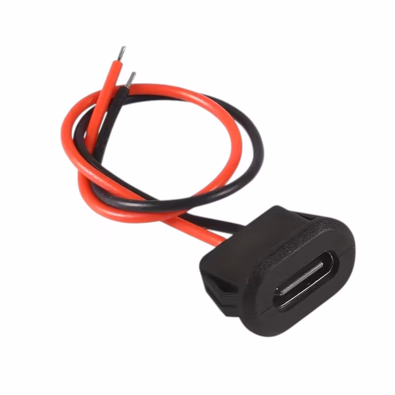 USB Power Outlet Type-C Female 2P Charger Panel Socket Wire Electrolik